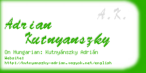 adrian kutnyanszky business card
